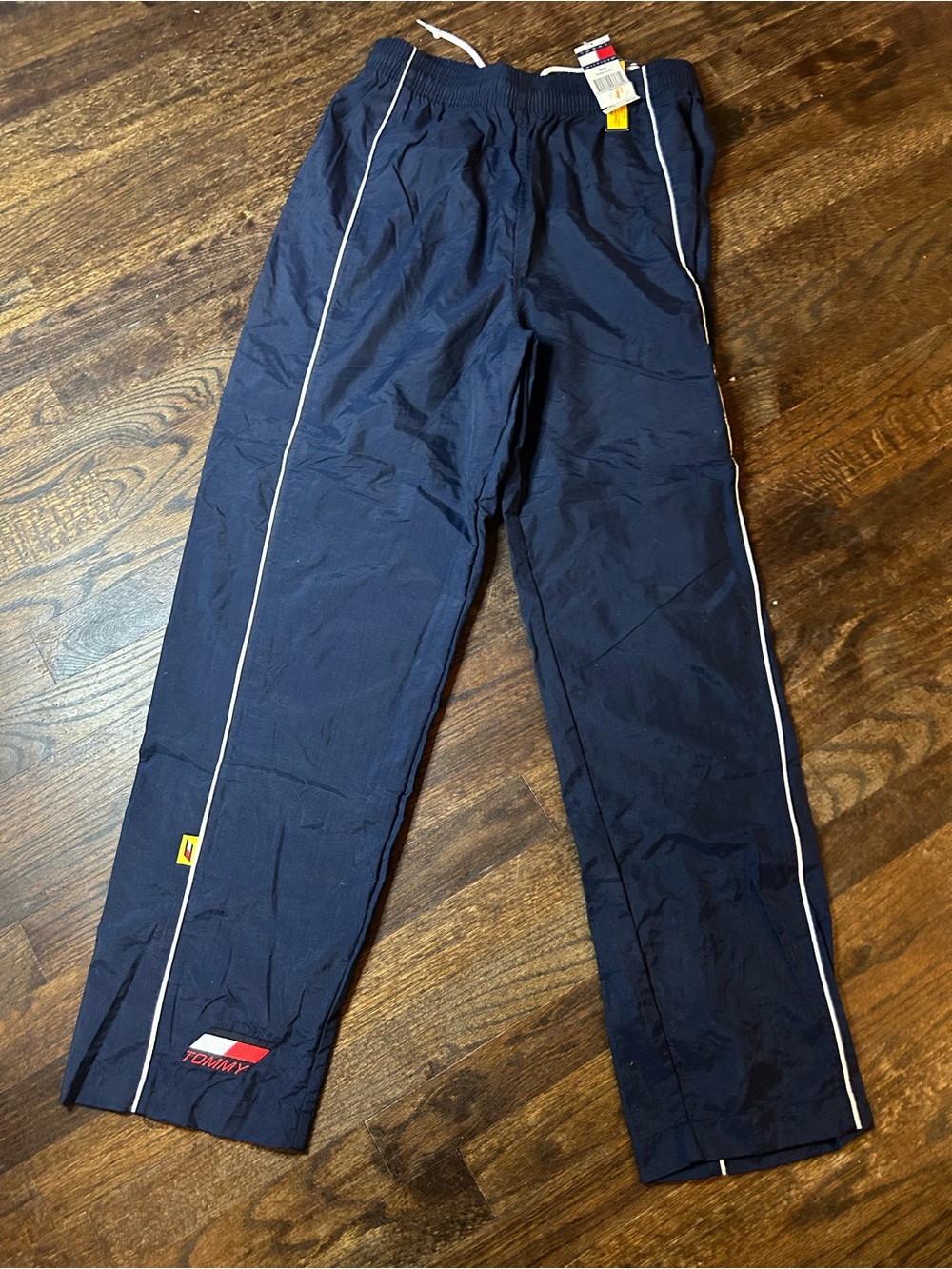 Tommy Hilfiger Navy Jogger Track Pants with White Piping